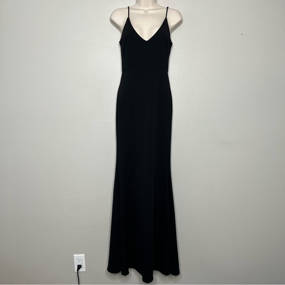 Lulus Women Maxi‎ Dress XS Black Formal Gown Fishtail Cocktail Event LBD - Picture 1 of 10